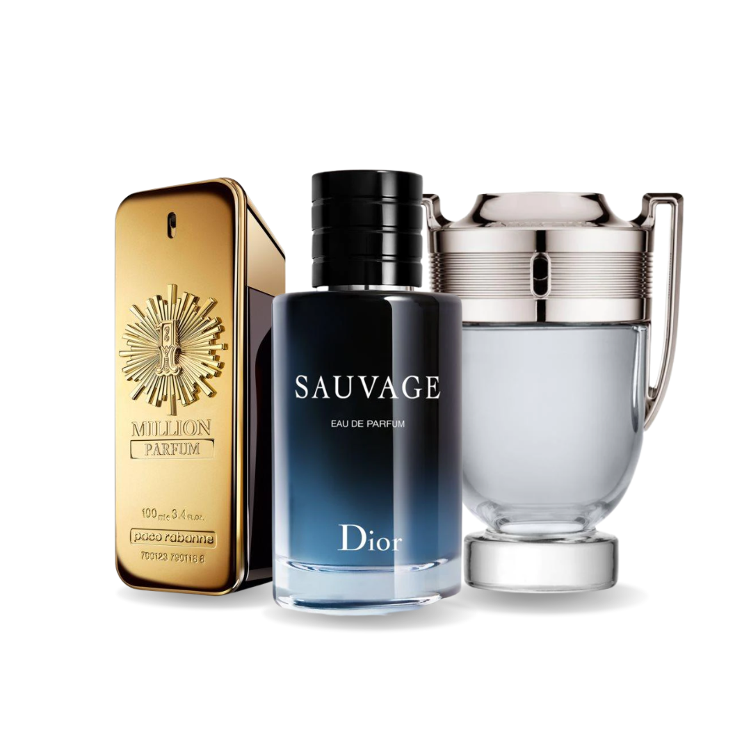 Combo van 3 Geuren - 1 Million Parfum van Paco Rabanne, Sauvage van Dior en Invictus van Paco Rabanne [100 ml elk]