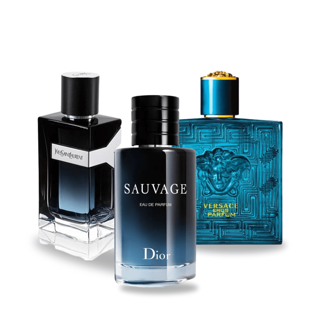 Combo 3 Parfums - Y van Yves Saint Laurent, Sauvage van Dior en Versace Eros van Versace